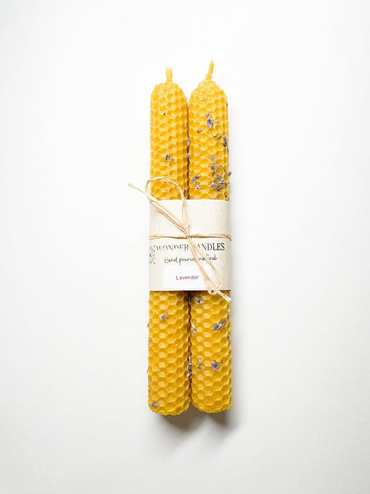 Russian Traditional Candles, Beeswax Lavender - Wonder Candles