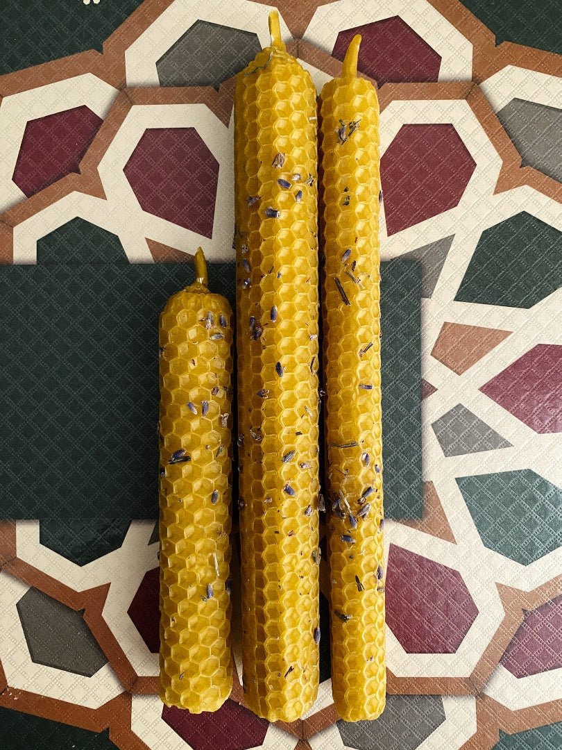Russian Traditional Candles, Beeswax Lavender - Wonder Candles