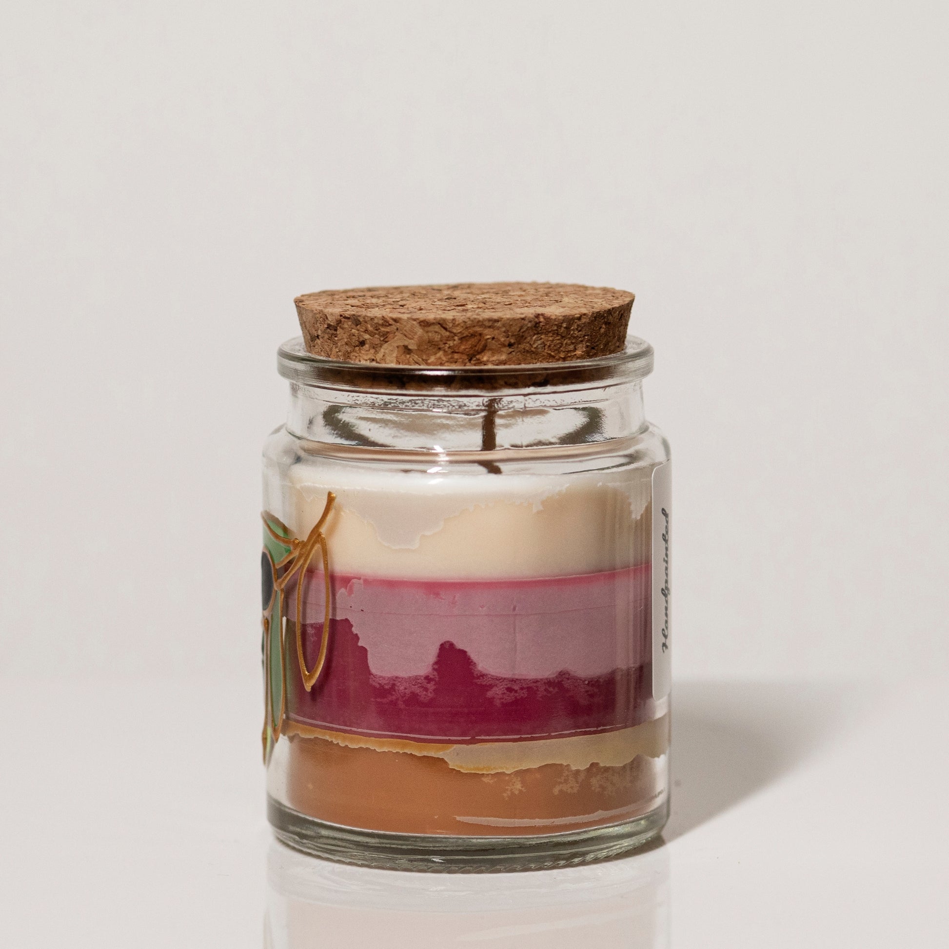 Olive Branch Hand painted Candle, Musk Pomegranate Coffee - Wonder Candles