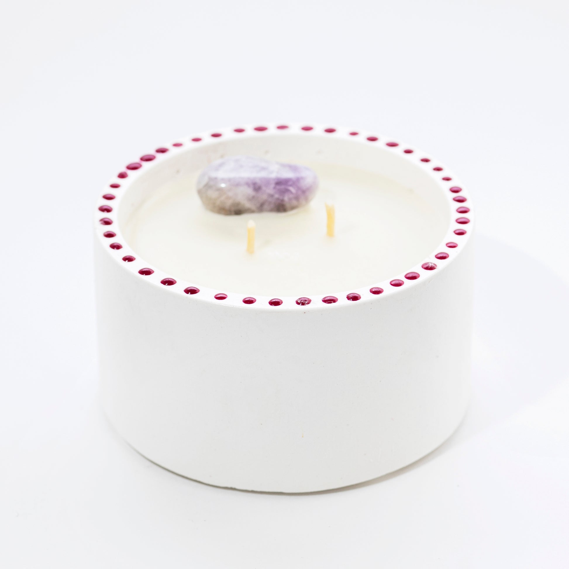 Energy Cleansing XL Candle in Stone, Musk with Flowers and Citrus - Wonder Candles