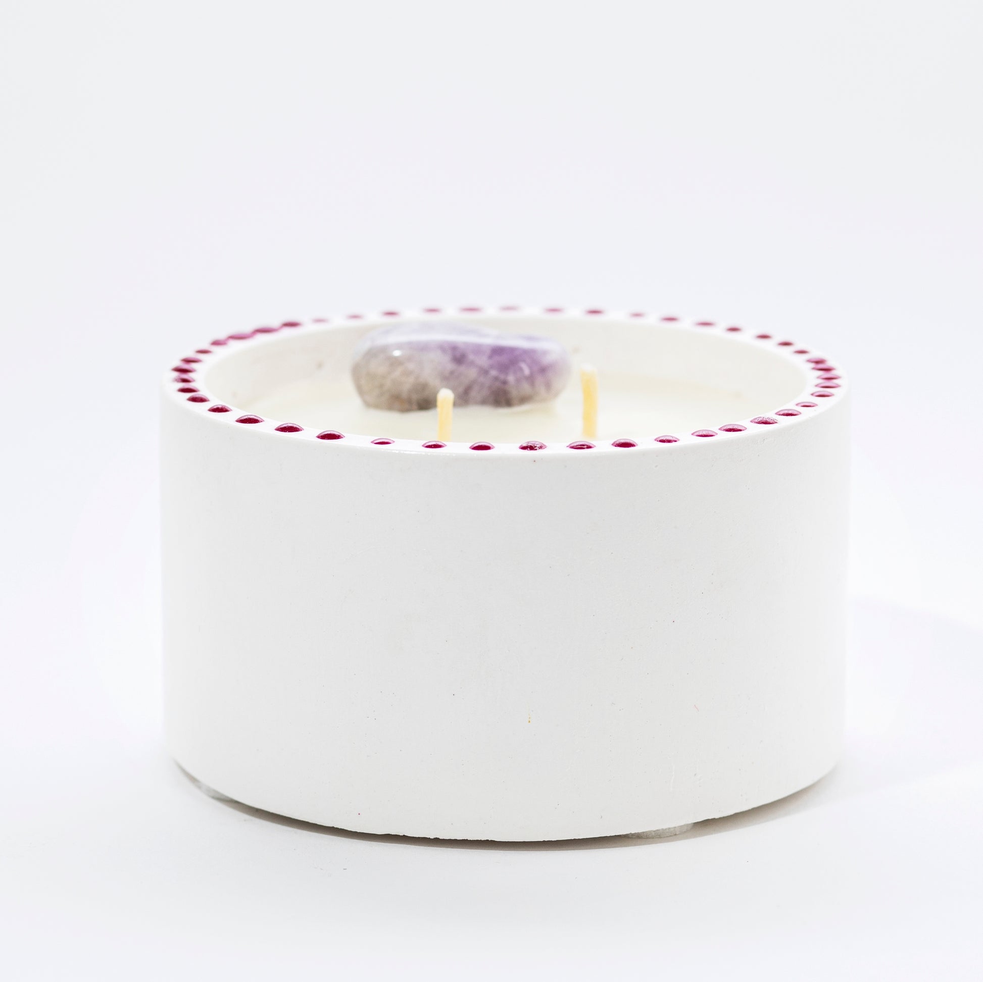 Energy Cleansing XL Candle in Stone, Musk with Flowers and Citrus - Wonder Candles