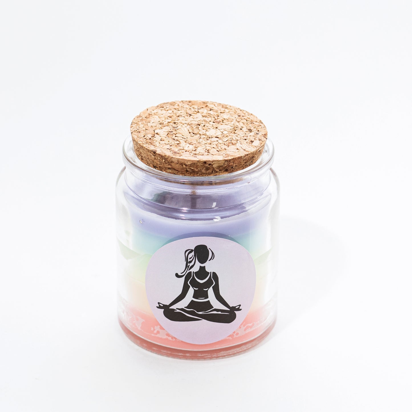 7 - chakras Rainbow Candle, Lemongrass with Orange - Wonder Candles
