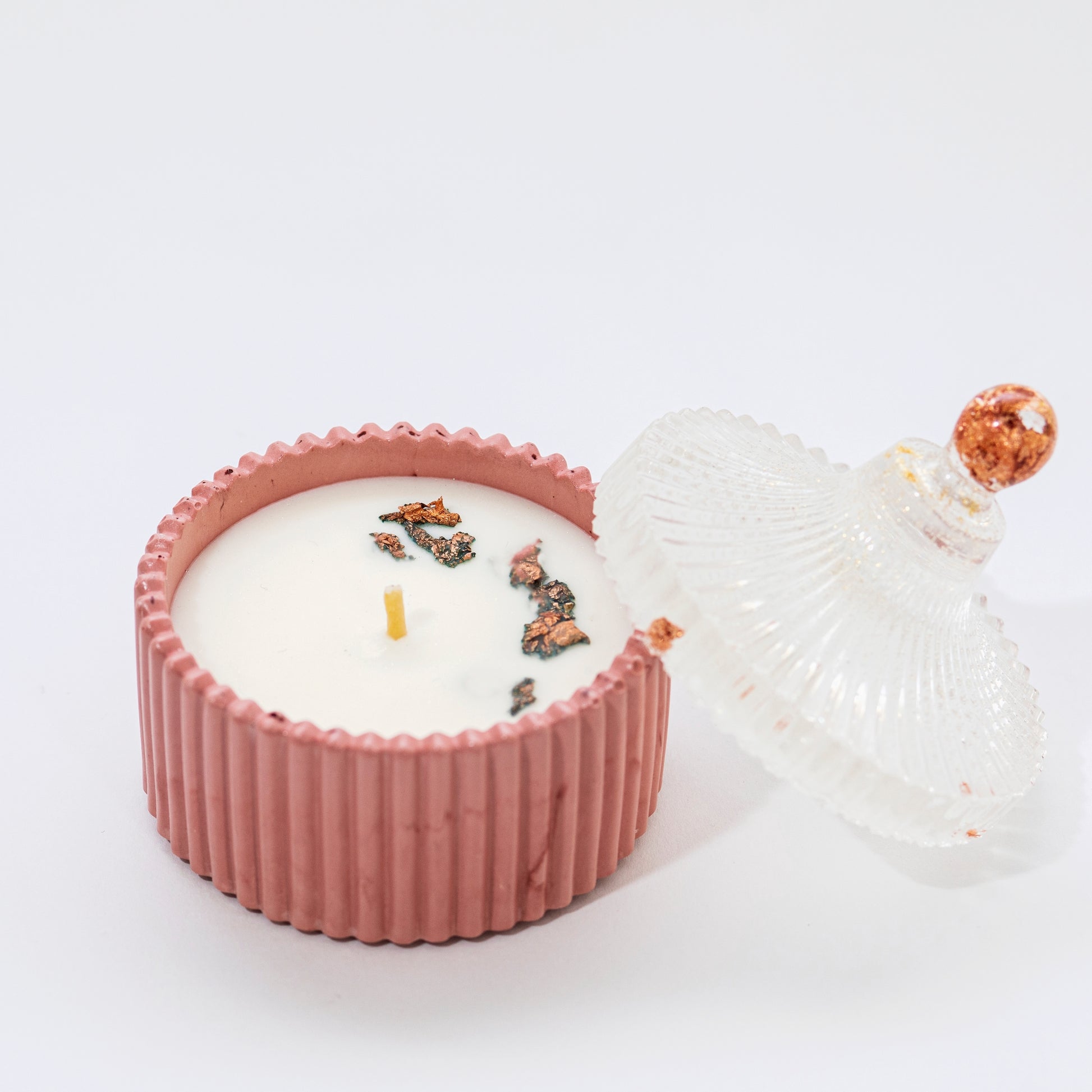 Candle in Stone with Resin Lid, Pomegranate with Citrus - Wonder Candles