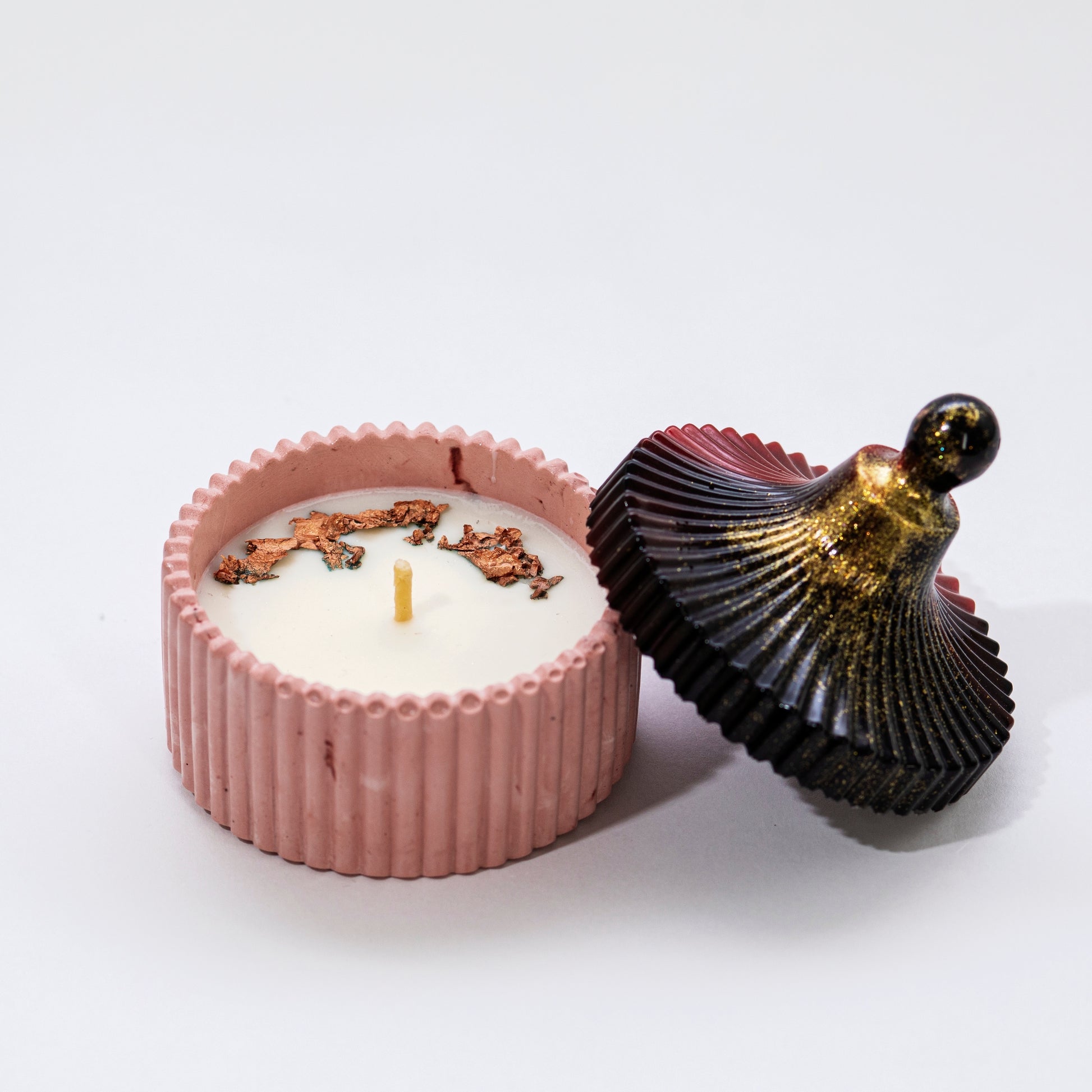 Candle in Stone with Resin Lid, Pomegranate - Wonder Candles