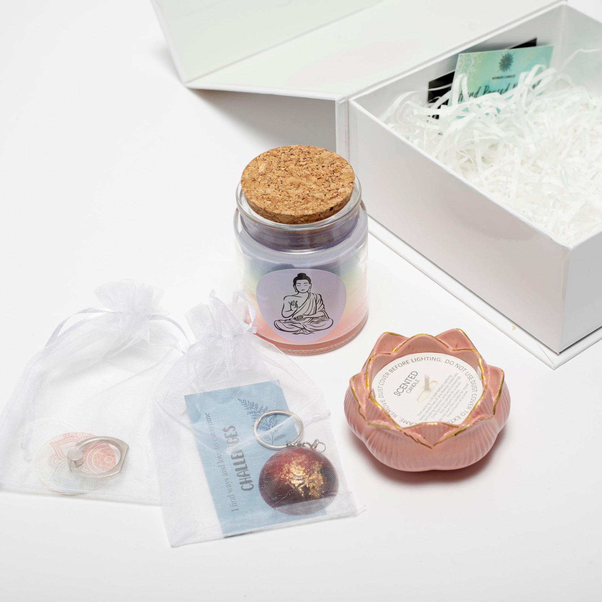 Gift Box with Chakra Rainbow Candle - Wonder Candles
