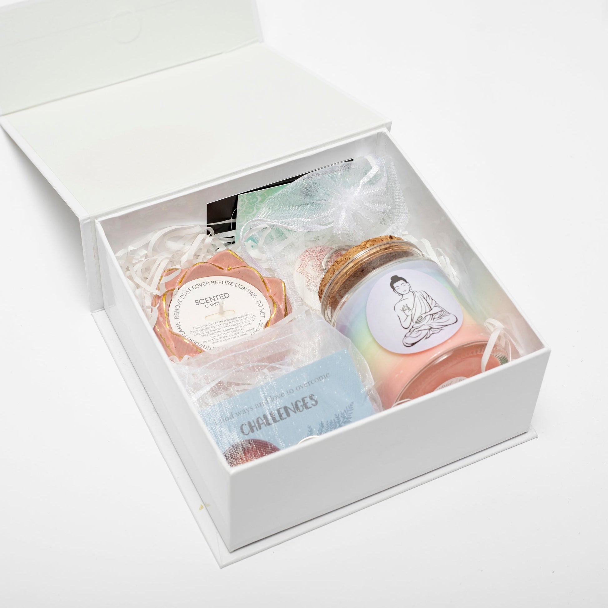 Gift Box with Chakra Rainbow Candle - Wonder Candles