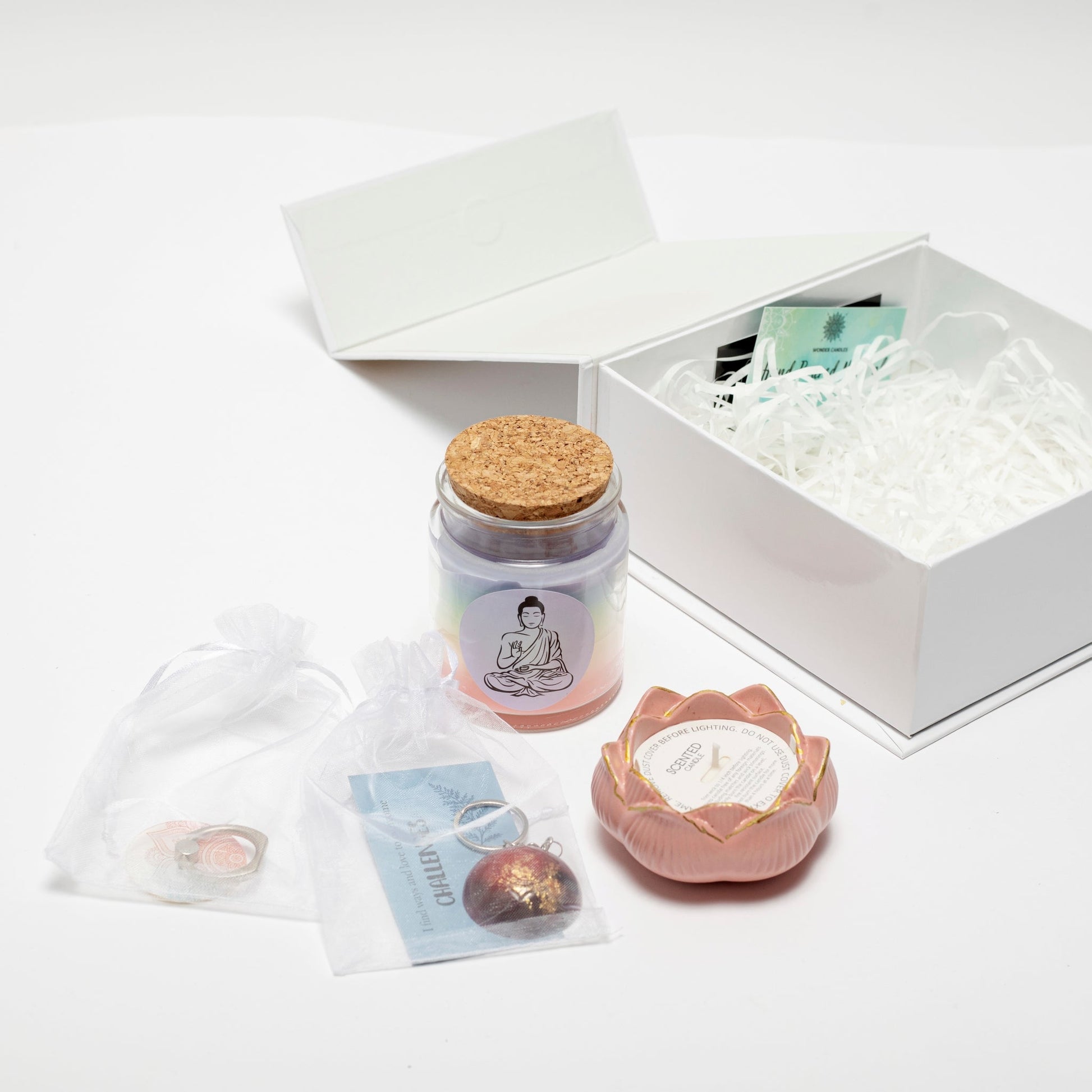 Gift Box with Chakra Rainbow Candle - Wonder Candles