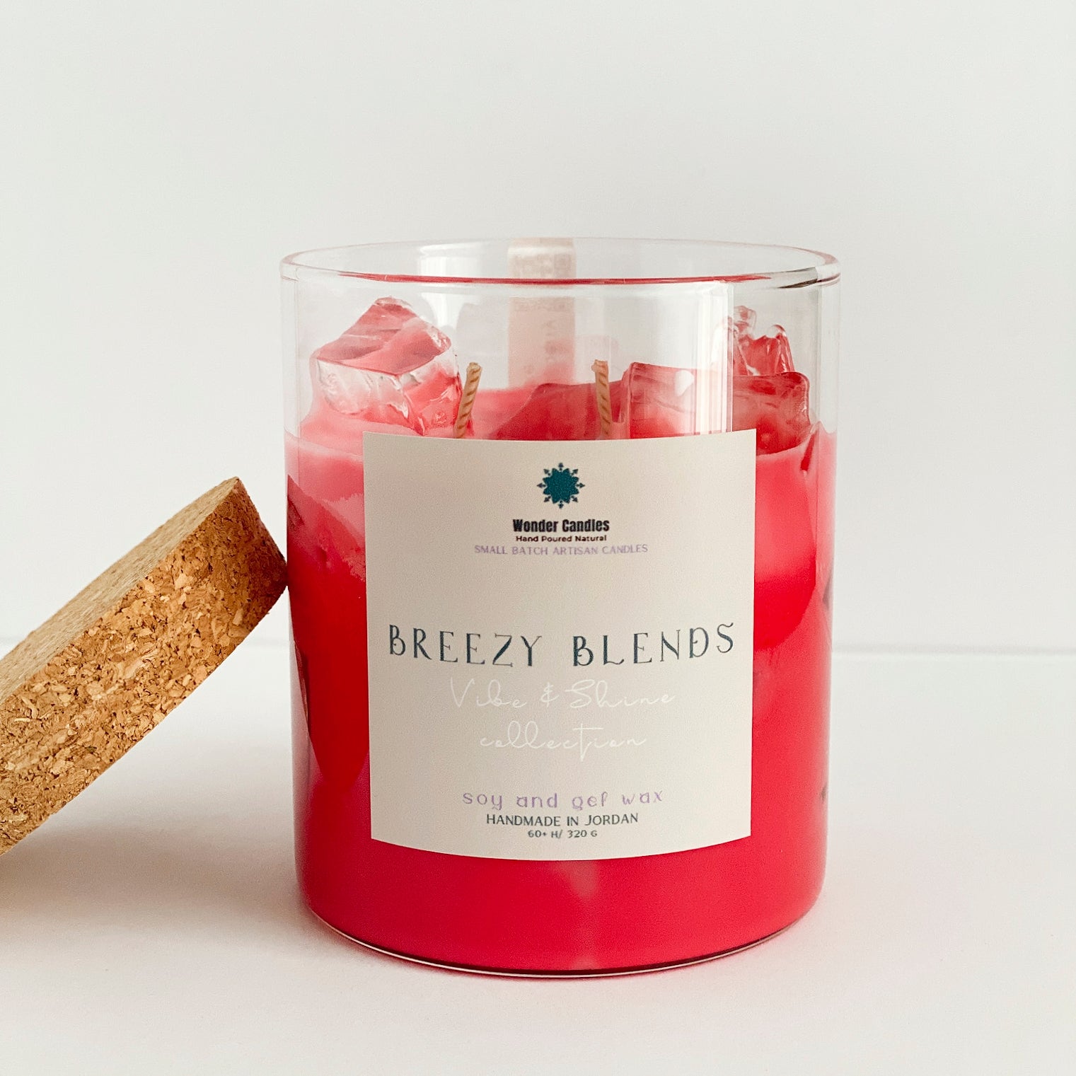 Iced Strawberry Shake Candle, 490ml - Wonder Candles