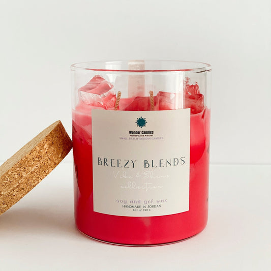 Iced Strawberry Shake Candle, 490ml - Wonder Candles