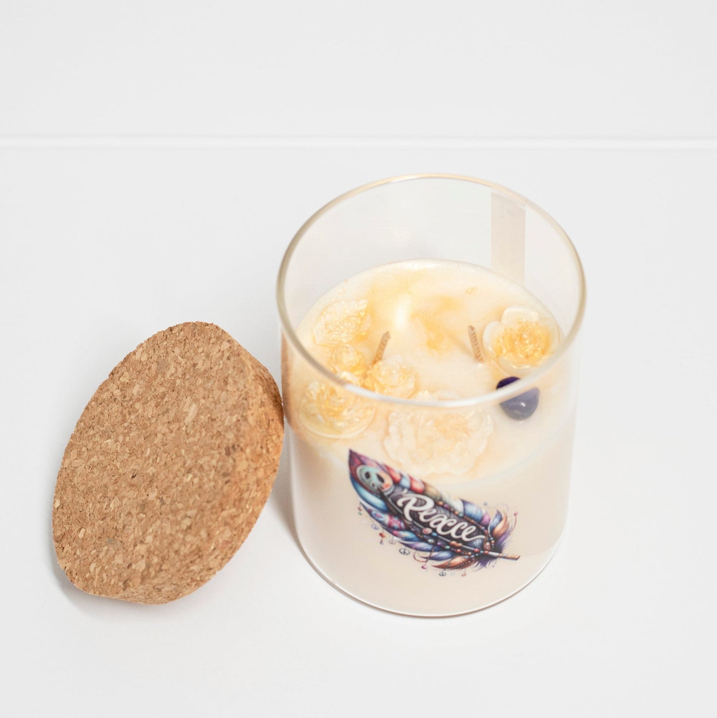 ‘Peace’ Collection Candle in Big Jar, Apple with Cinnamon, 380ml - Wonder Candles