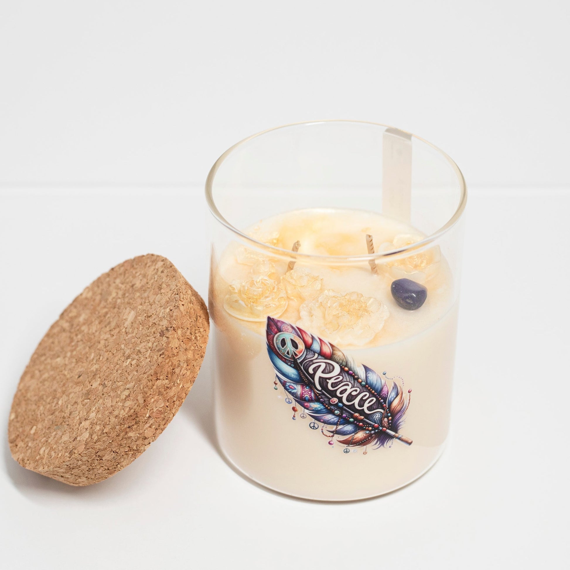‘Peace’ Collection Candle in Big Jar, Apple with Cinnamon, 380ml - Wonder Candles