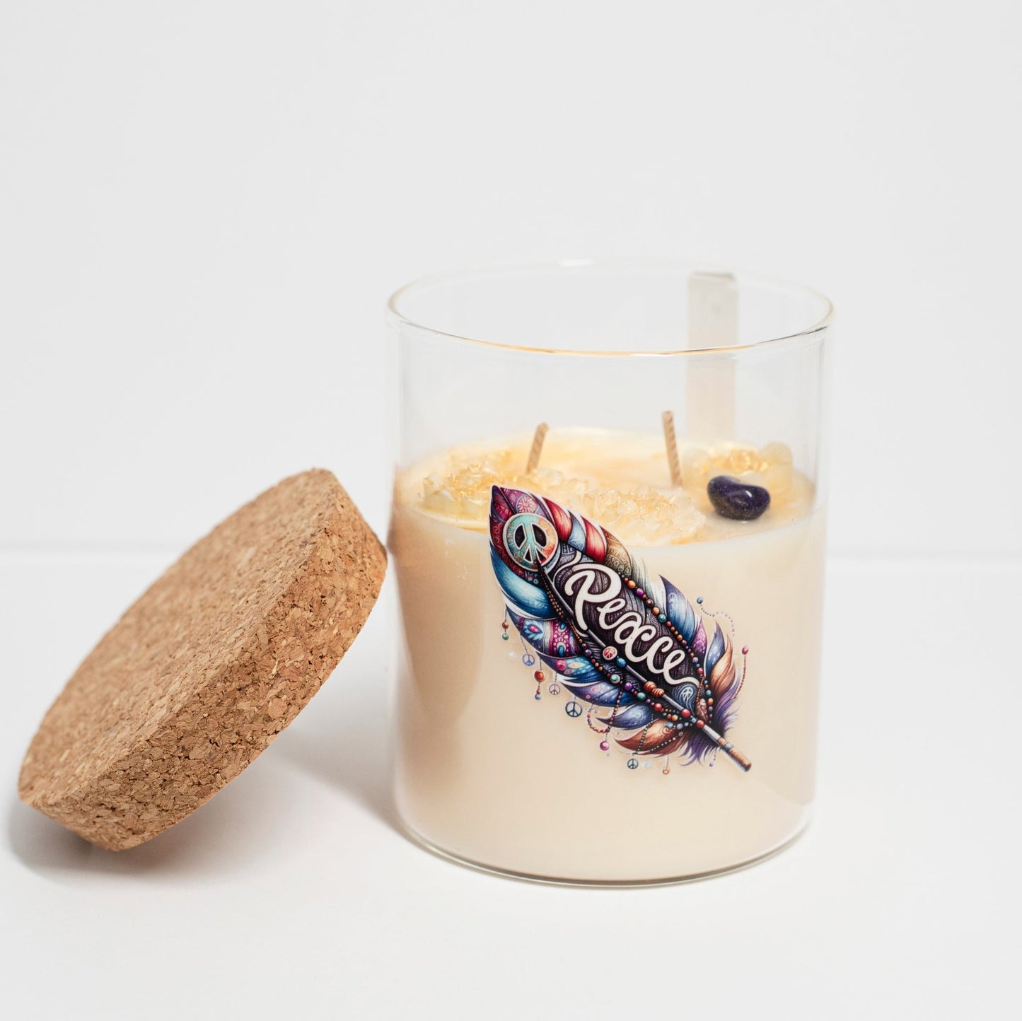 ‘Peace’ Collection Candle in Big Jar, Apple with Cinnamon, 380ml - Wonder Candles