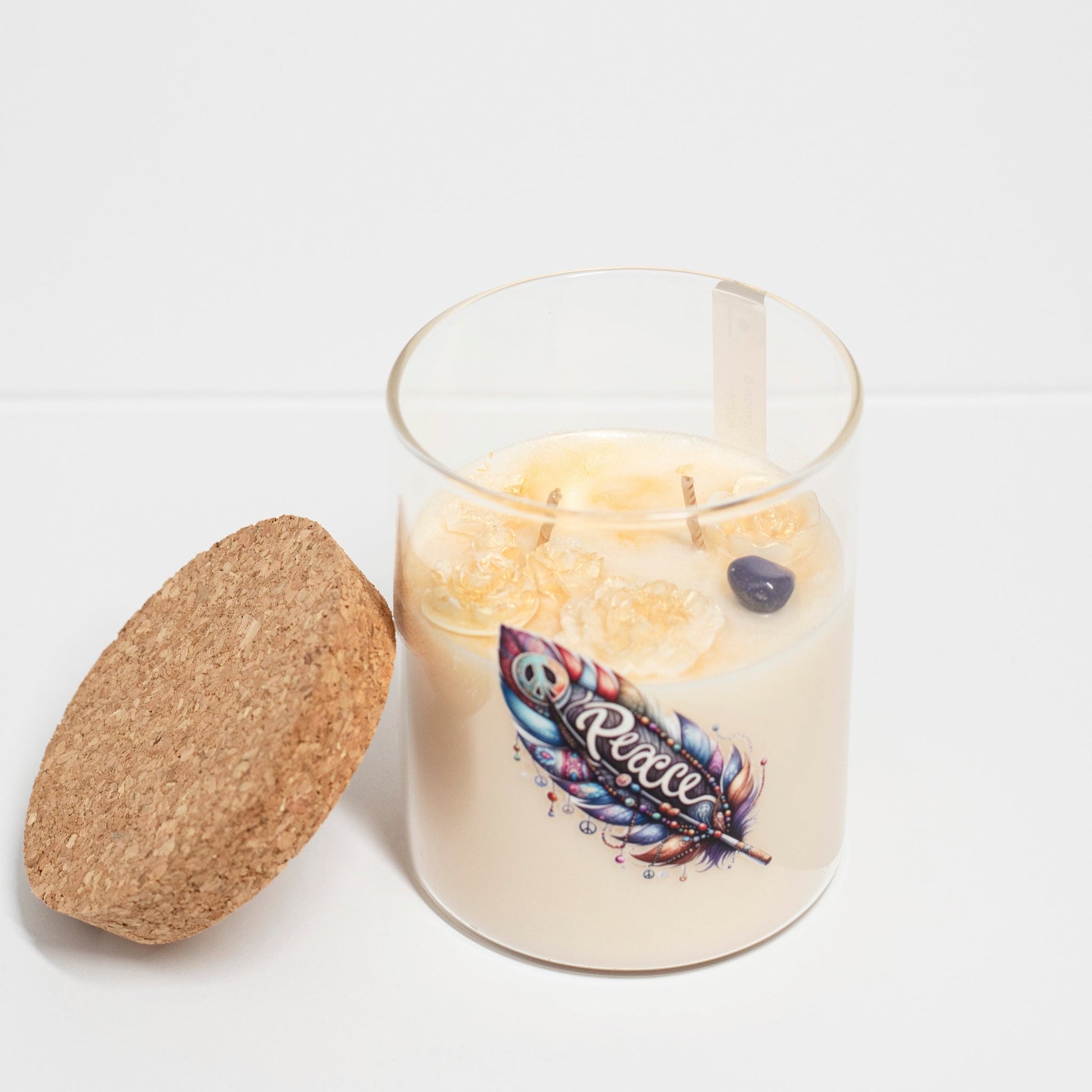 ‘Peace’ Collection Candle in Big Jar, Apple with Cinnamon, 380ml - Wonder Candles