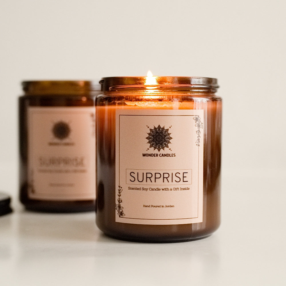 'Surprise' Candle with a Gift (Crystal), Musk with Bergamot and Clove