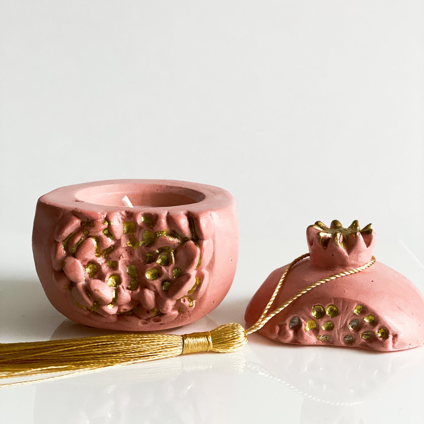 Pomegranate Candle in Stone, Pomegranate - Wonder Candles