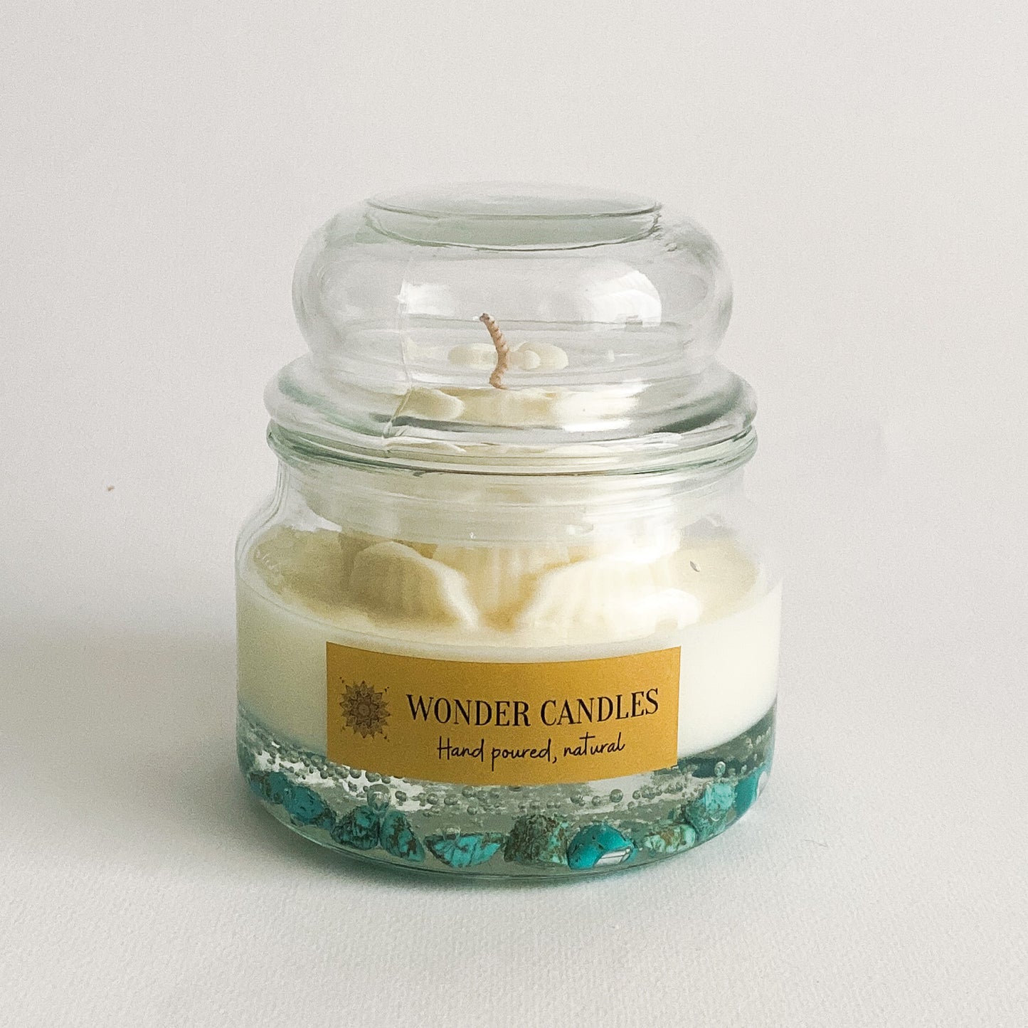 Serenity Candle, Turquoise, Rose Water with Musk