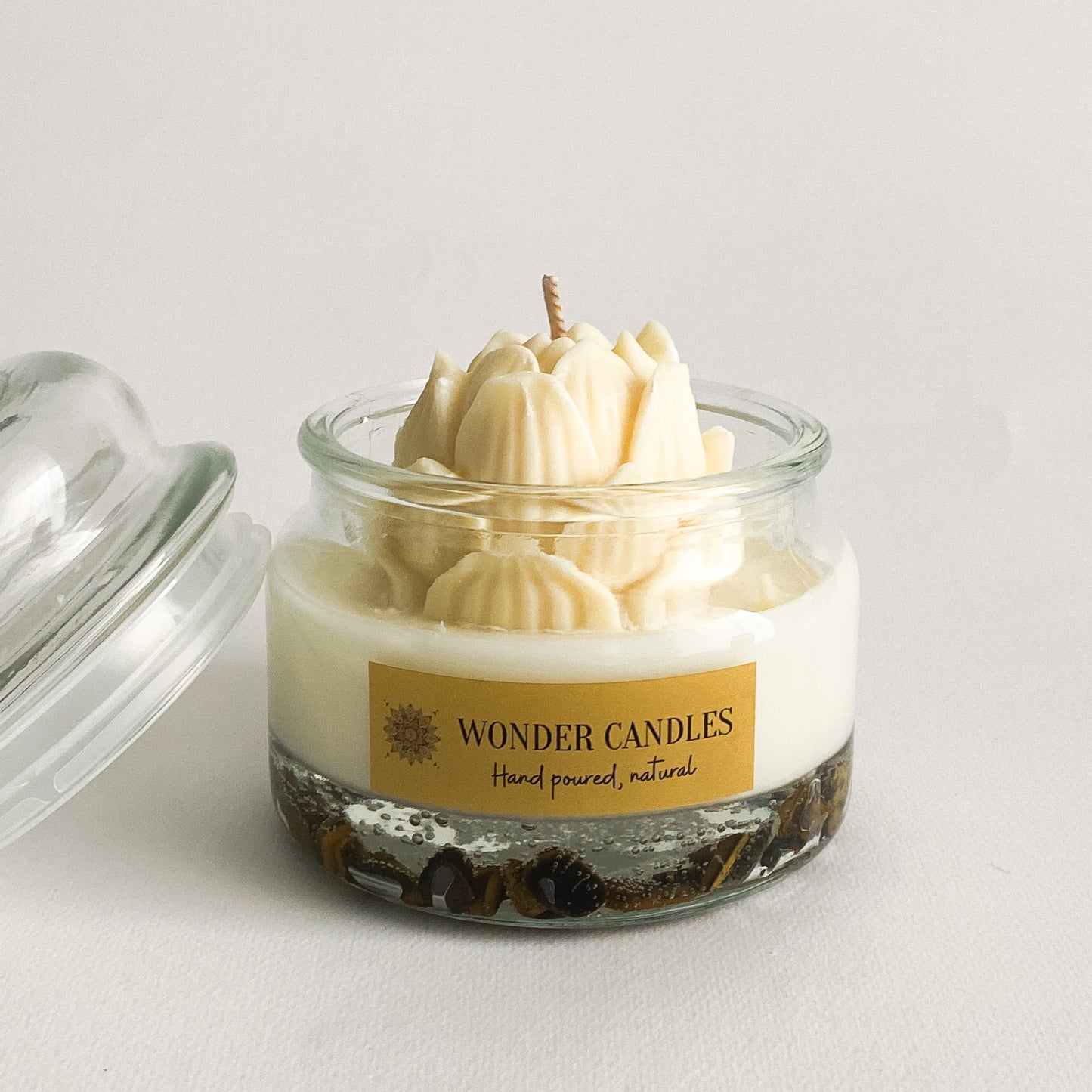 Serenity Candle, Tiger Eye, Rose Water, Coffee with Musk - Wonder Candles