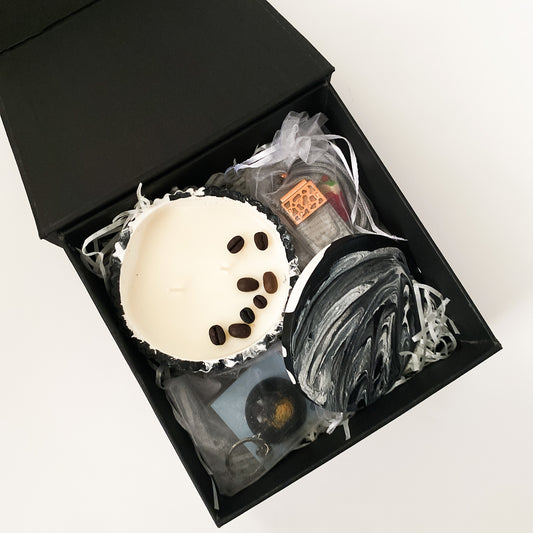 Gift Box with Coffee Candle and Car Perfume