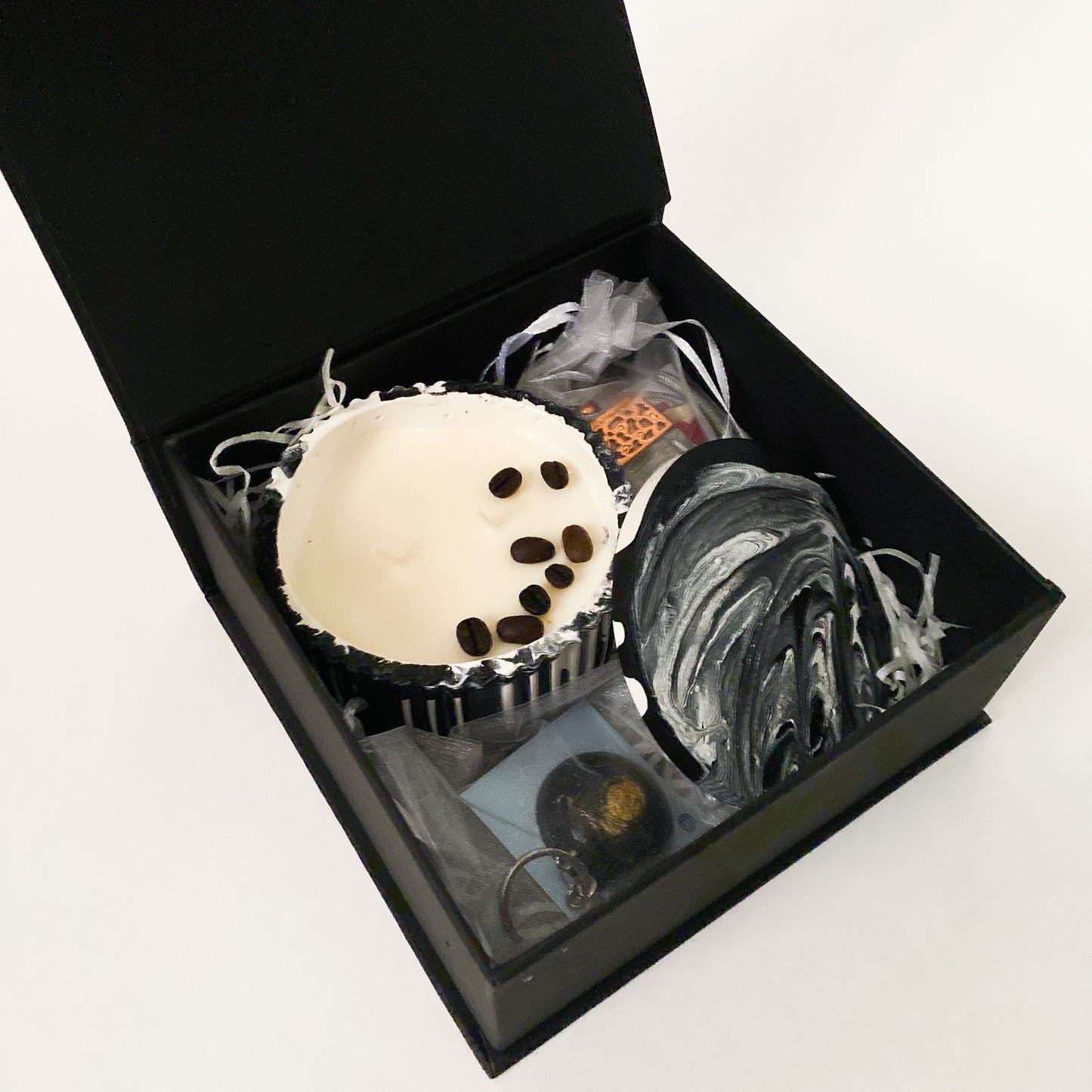 Gift Box with Coffee Candle and Car Perfume