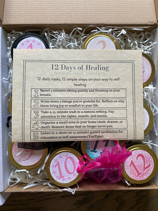 12 Days of Healing Candle Set, Holiday Edition