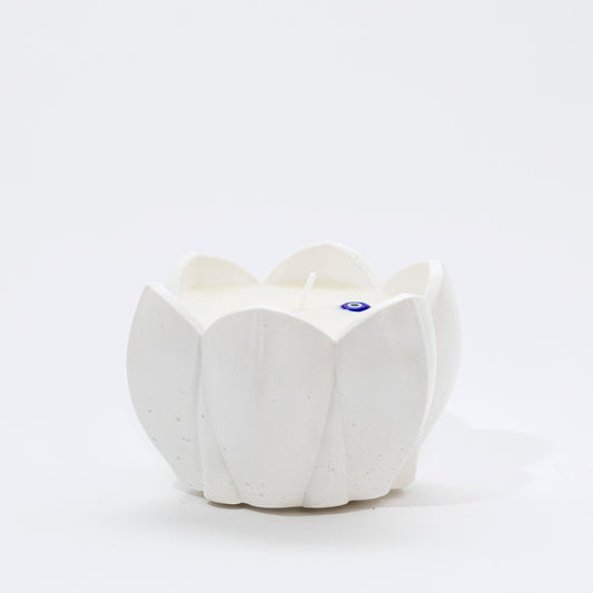 'Lotus' Candle in Stone, Jasmine