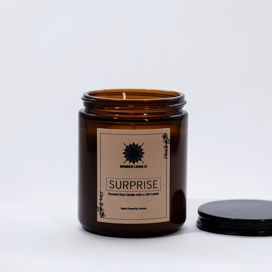 'Surprise' Candle with a Gift (Crystal), Musk with Bergamot and Clove