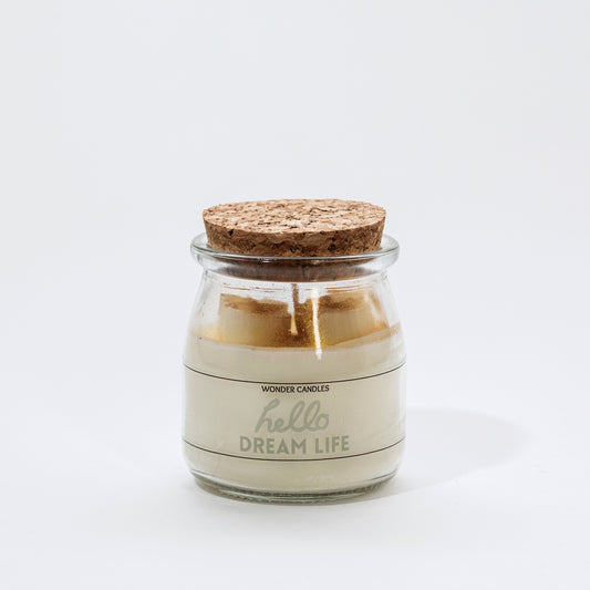 ‘Hello Dream Life’ Candle in Small Jar, Gardenia