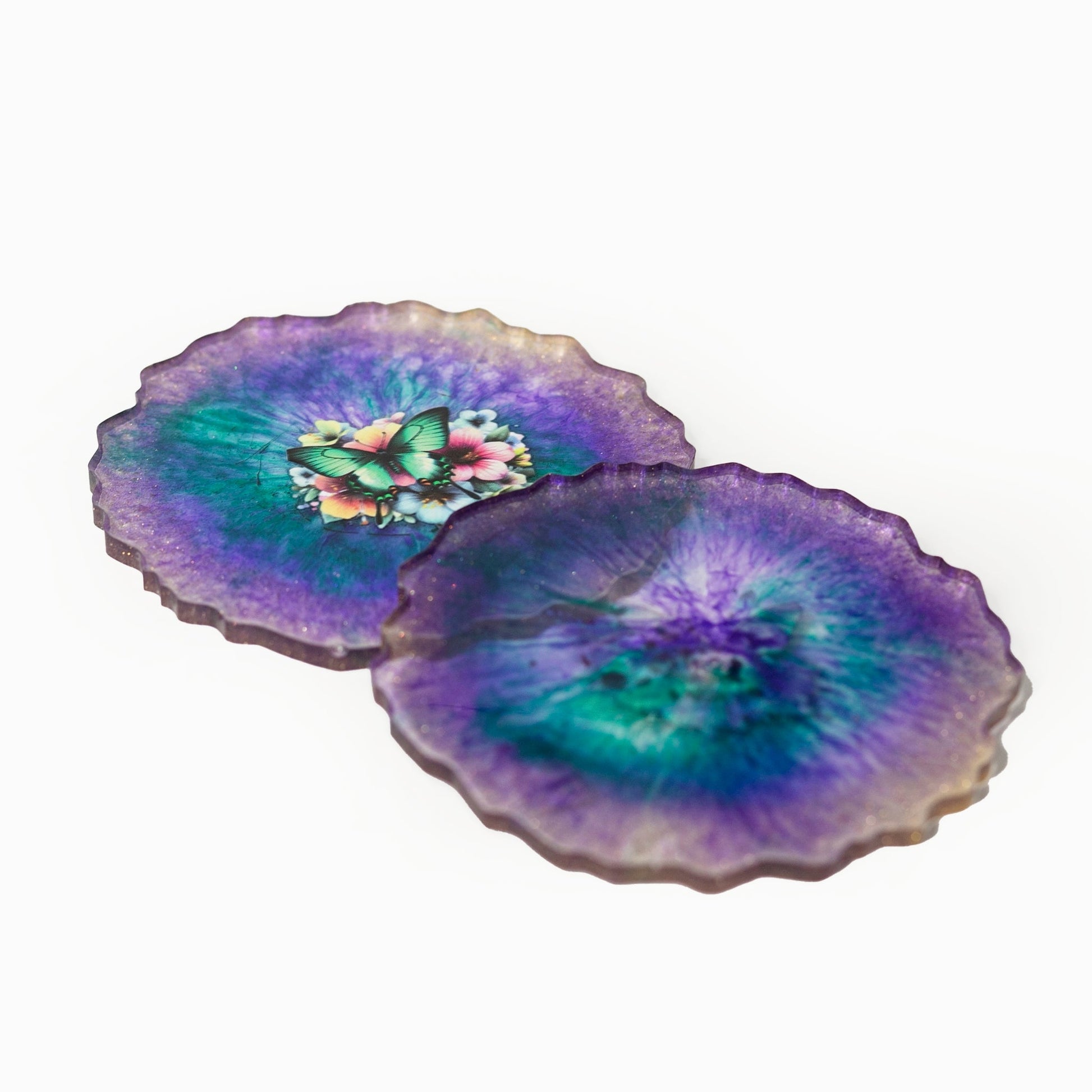 Resin Coaster, Double - sided, Lavender Collection - Wonder Candles