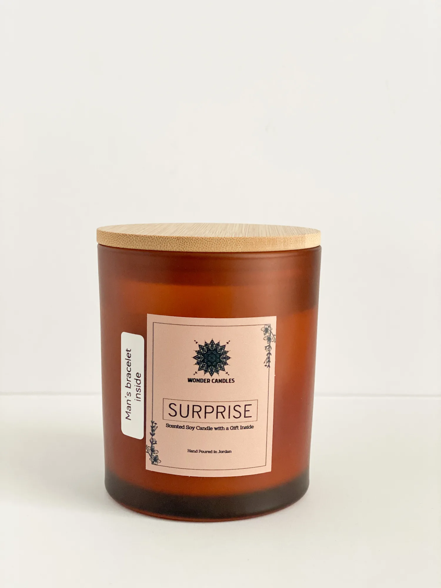 SURPRISE Candle with Men's Bracelet, 470ml