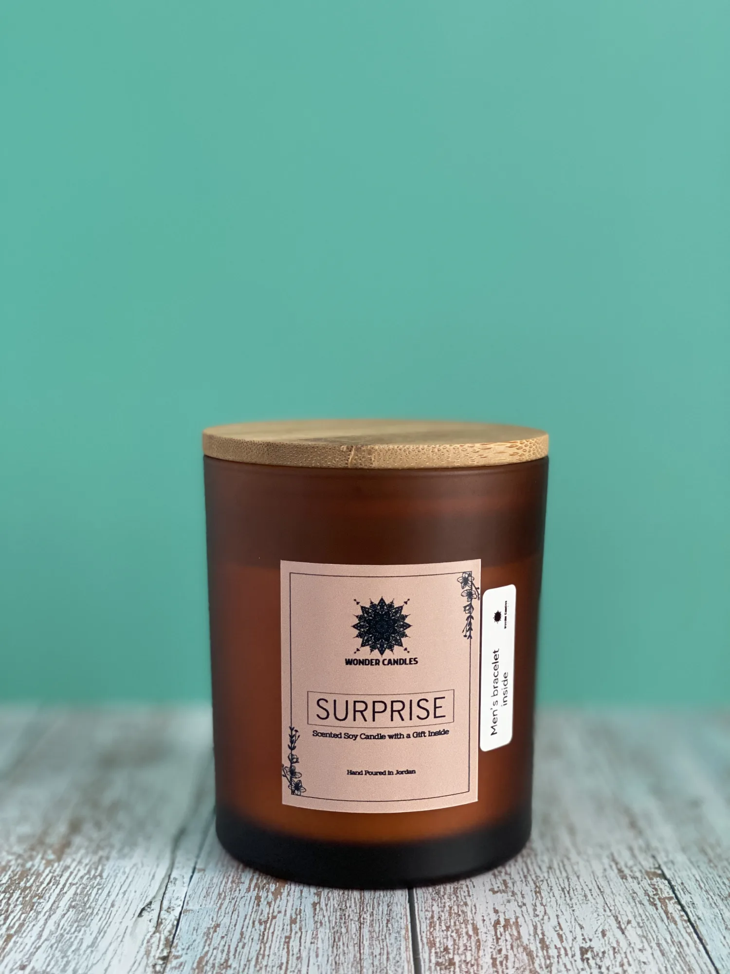 SURPRISE Candle with Men's Bracelet, 470ml