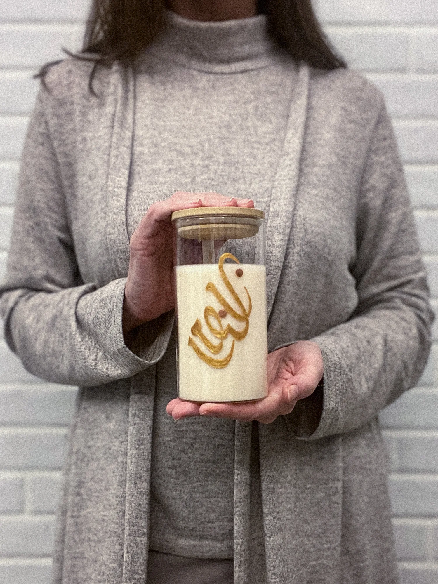 RAMADAN Candle in Tall Hand Painted Jar, 750ml