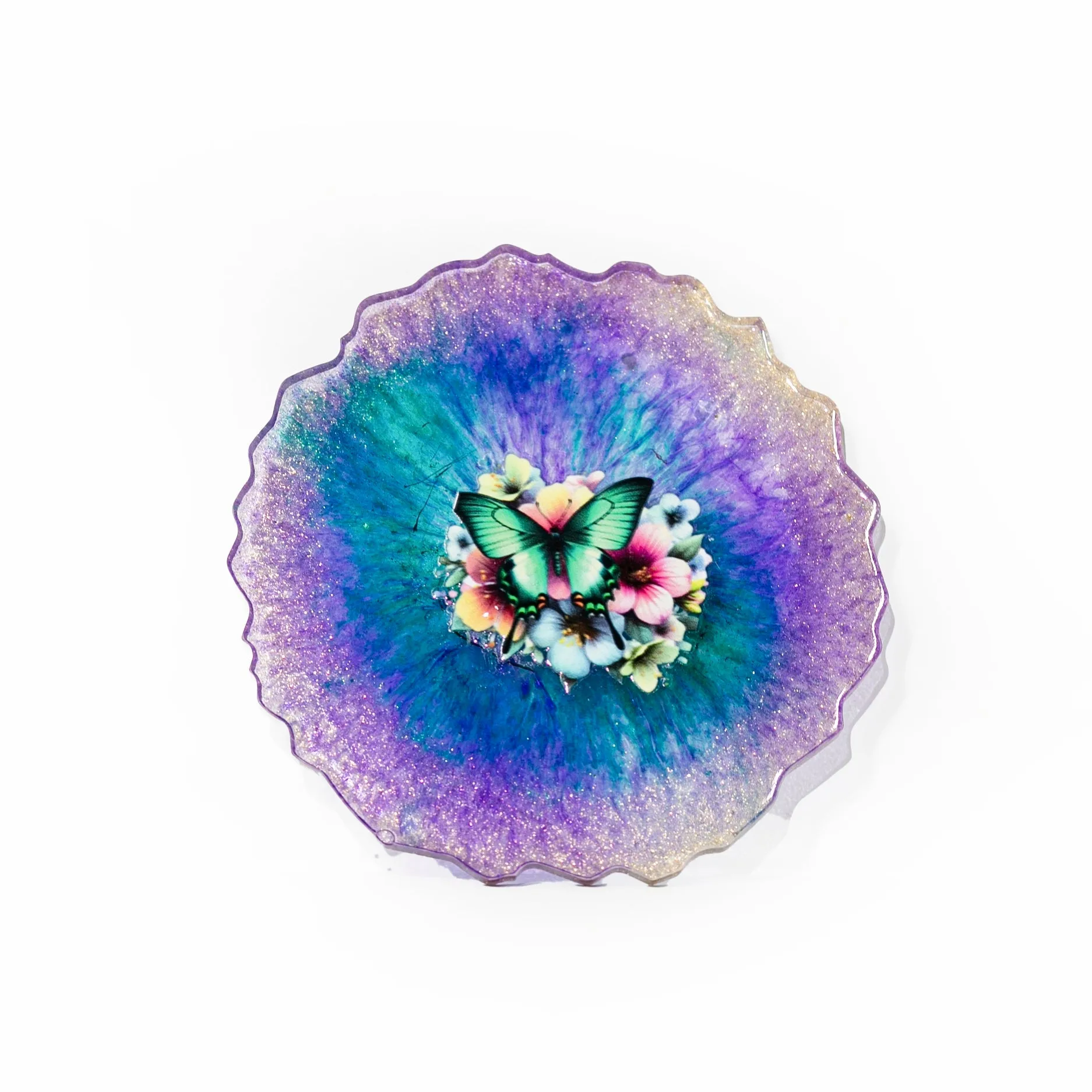 Resin Coaster, Double-sided, Lavender Collection